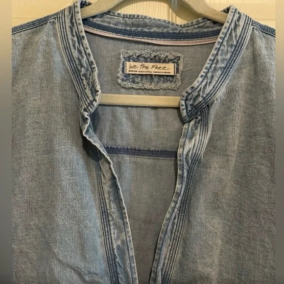 Free People Jude Denim Pullover - Picture 3 of 4